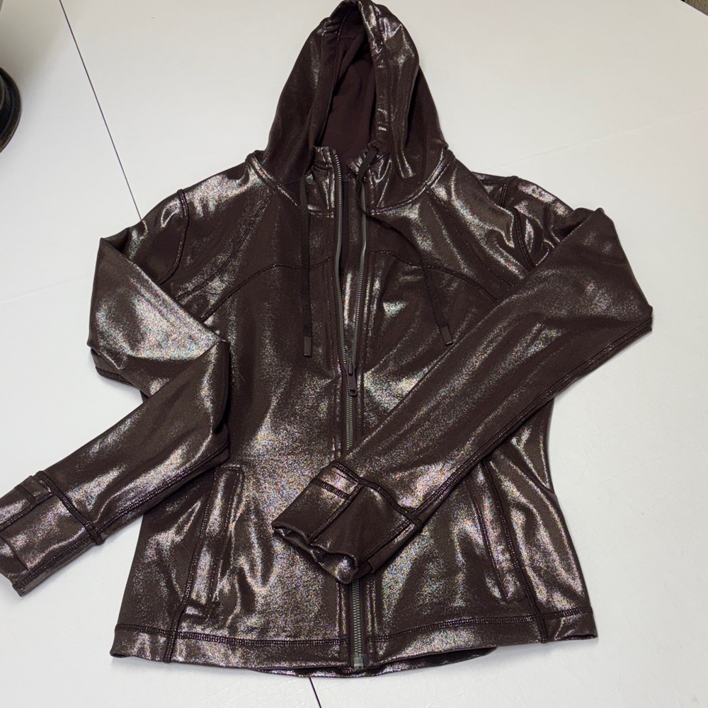 lululemon athletica Glossy Chocolate Leather Jacket